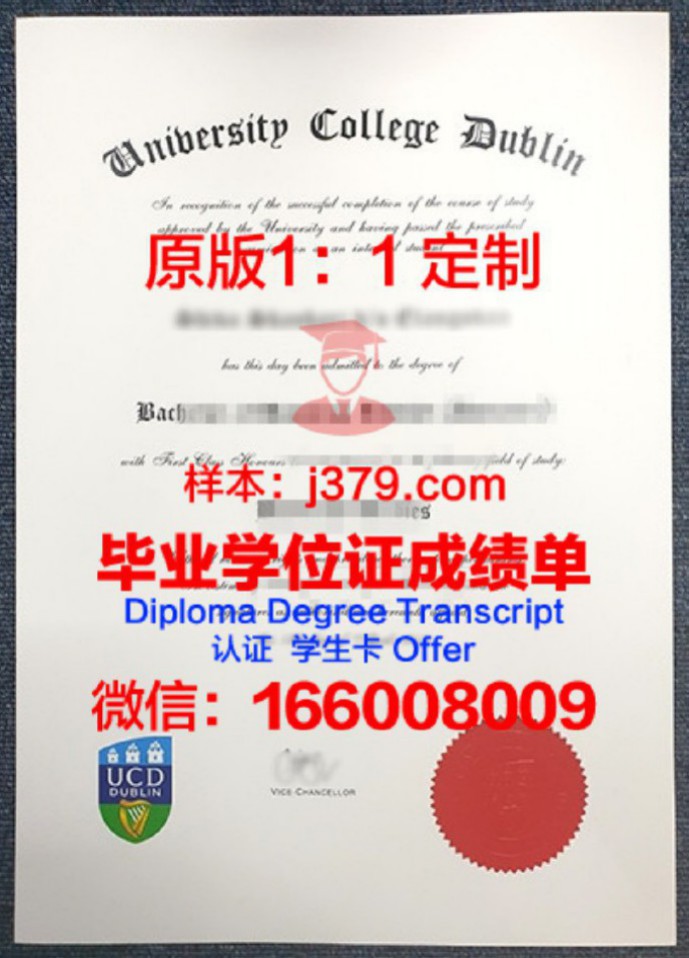 都柏林大学毕业证Diploma文凭